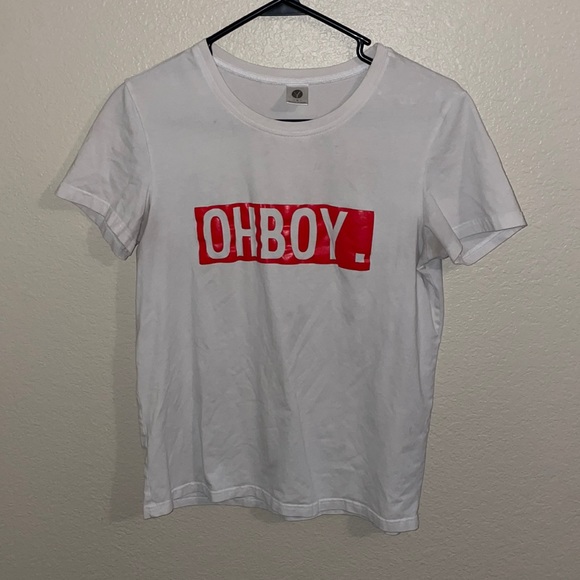 Tops - White "OH BOY" Tshirt
